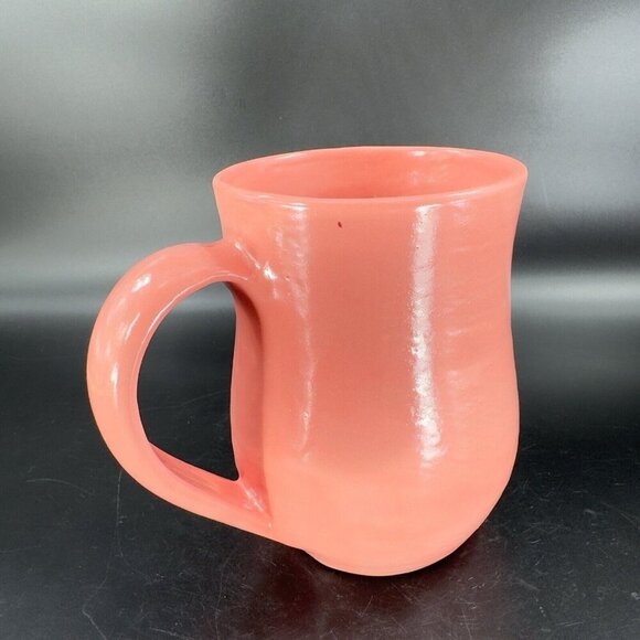 Haiti Genese Pottery Hand Made RedWare Coffee Mug Cup Hot Flamingo Pink Glaze - Picture 12 of 13